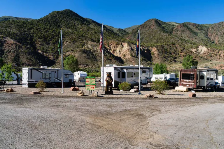 Paved full hookup RV site at Riverdance RV Resort