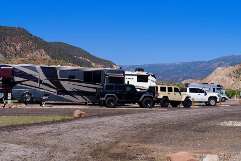 Full hookup RV site at Riverdance RV Resort